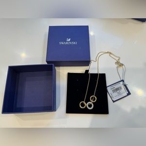 Swarovski crystal ring gold silver necklace NEW